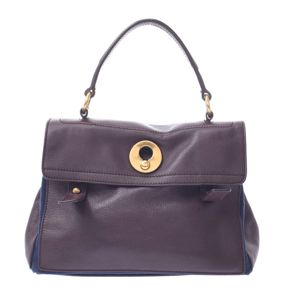 Saint Laurent Toe Blue Bordeaux Calf Muse Navy Bag Handbag - Picture 1 of 12